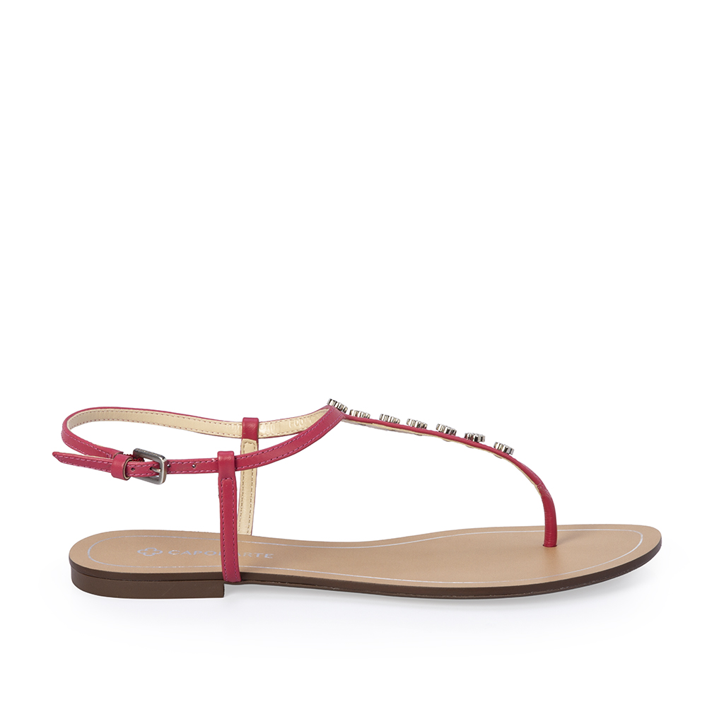 SANDÁLIA RASTEIRA COURO ROSA MAGNOLIA image number 0