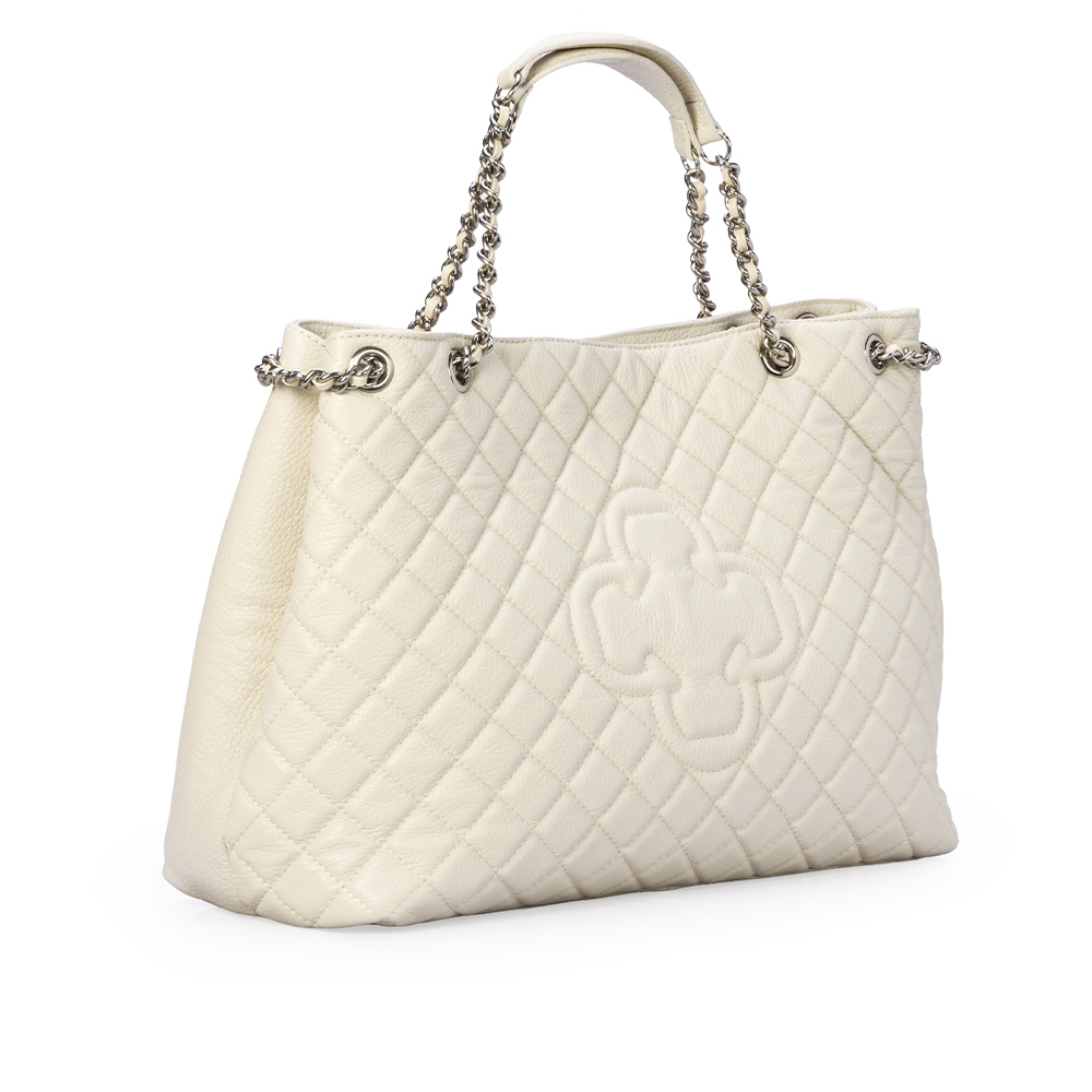 BOLSA BEGE VANILLA DE COURO MATELASSÊ HOBO image number 3