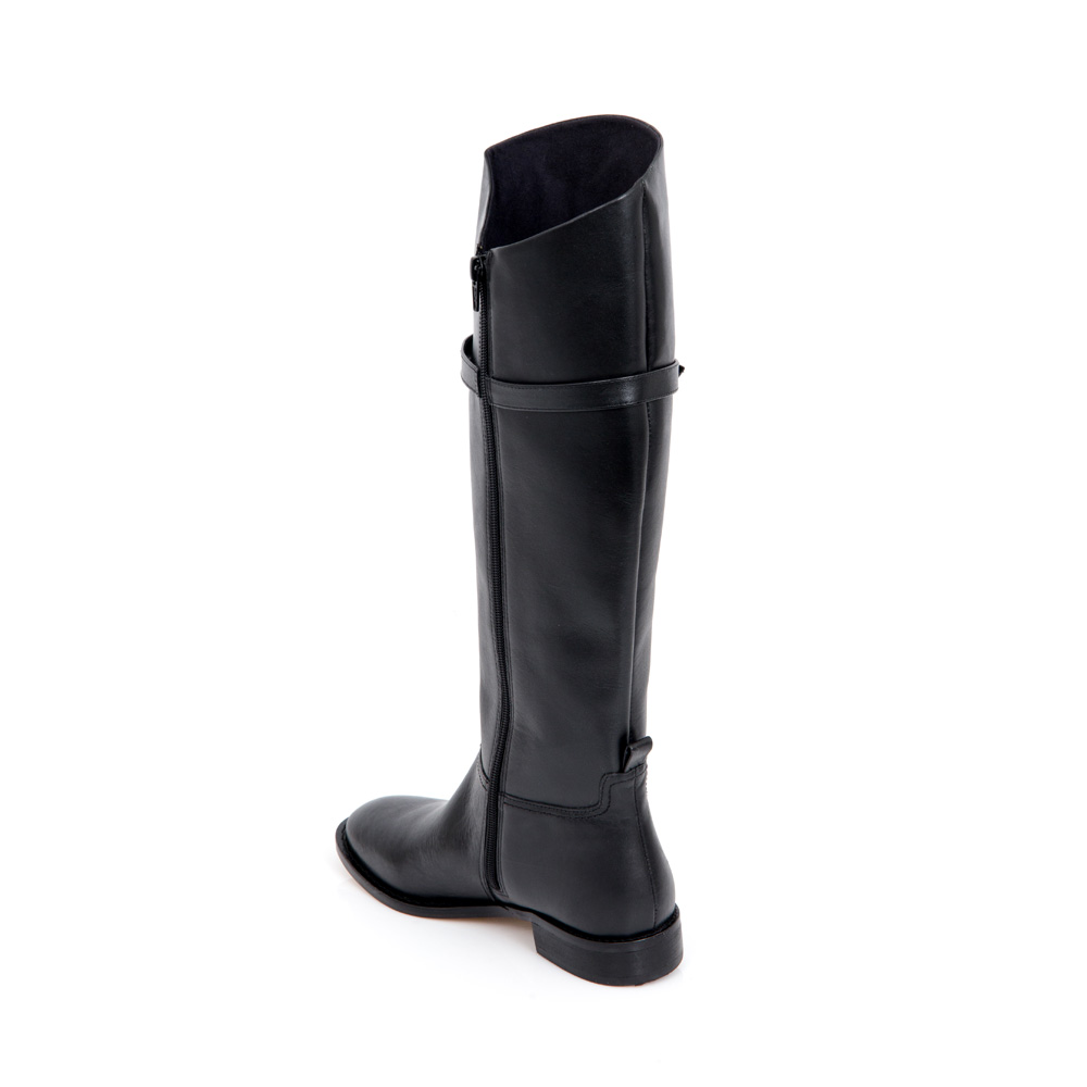 BOTA CANO ALTO PRETA DE COURO image number 2