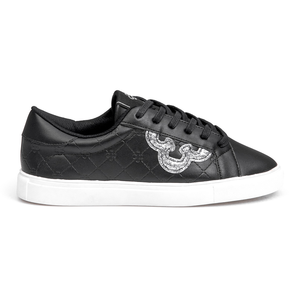 TÊNIS FEMININO PRETO AMARRAÇÃO GLITTER image number 0