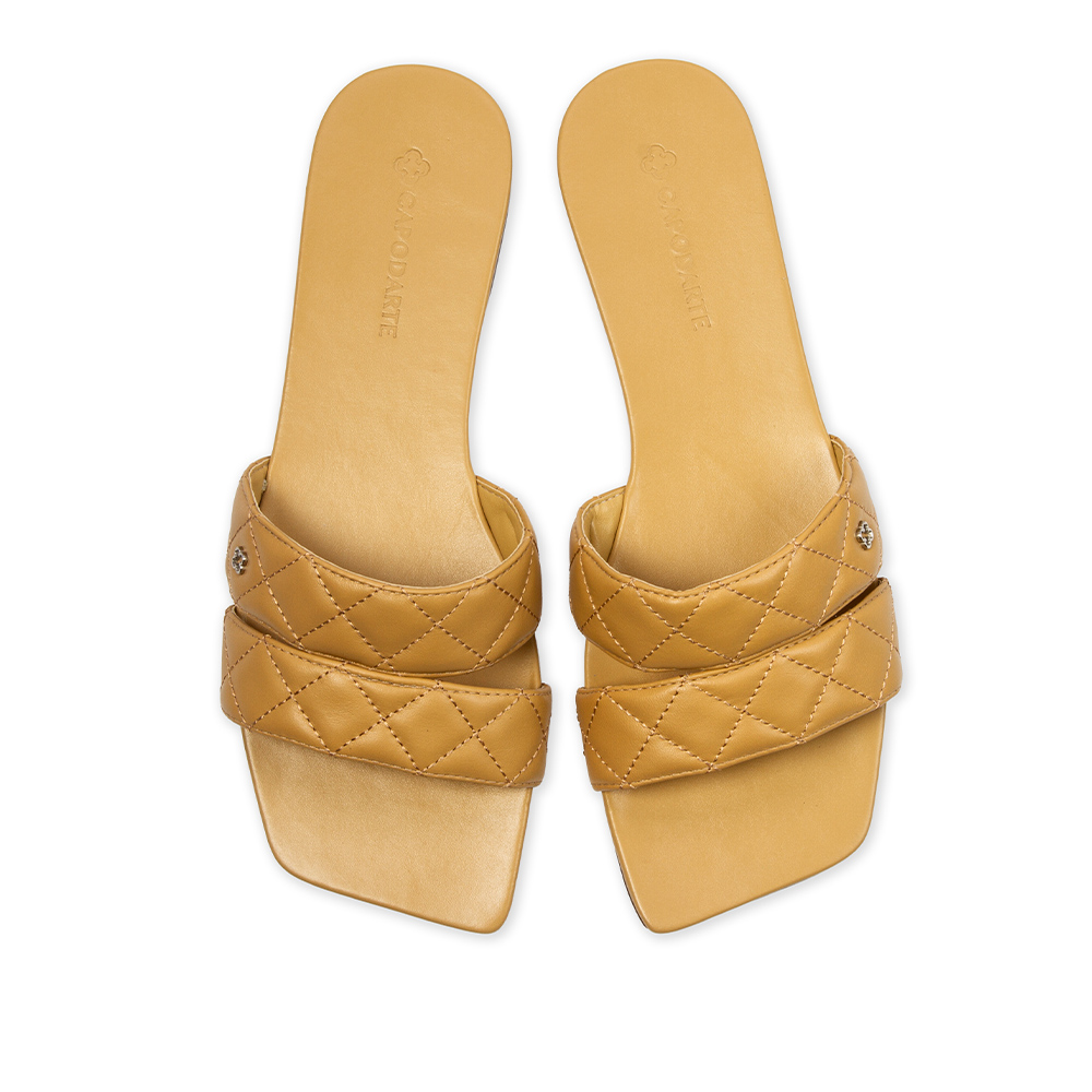 CHINELO RASTEIRO BEGE SAVANA DE COURO MATELASS&Ecirc; image number 4