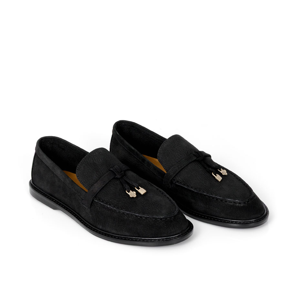 LOAFER MOCASSIM PRETO COURO NOBUCK image number 1