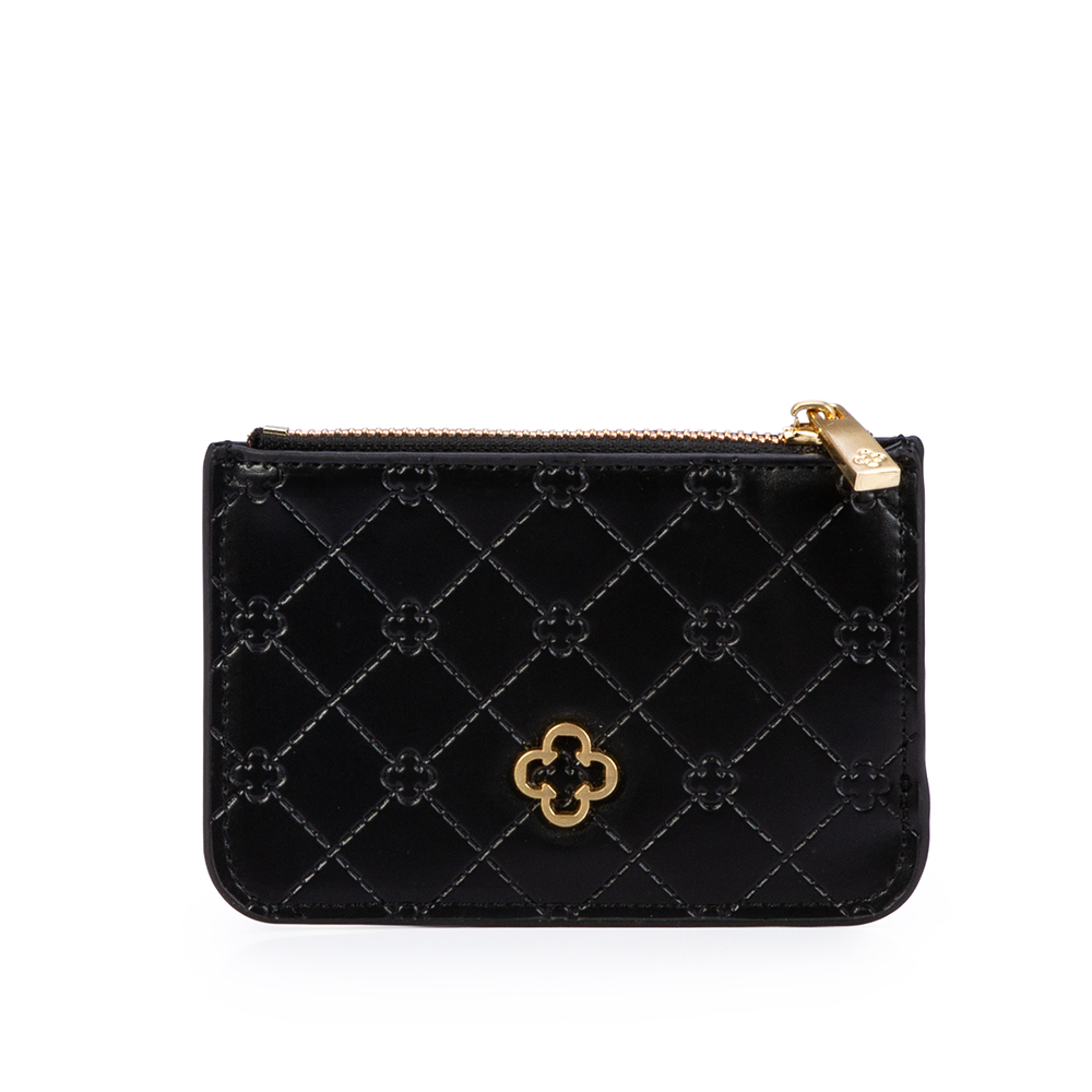 CARTEIRA PEQUENA PRETA MONOGRAMA image number 0