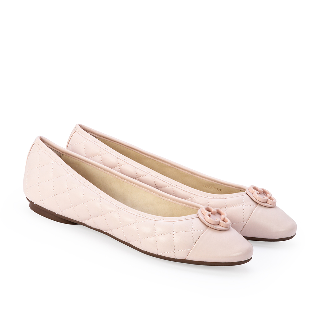 SAPATILHA CATHERINE MODERNIT&Aacute; DE COURO ROSA PE&Ocirc;NIA MATELASS&Ecirc; image number 1