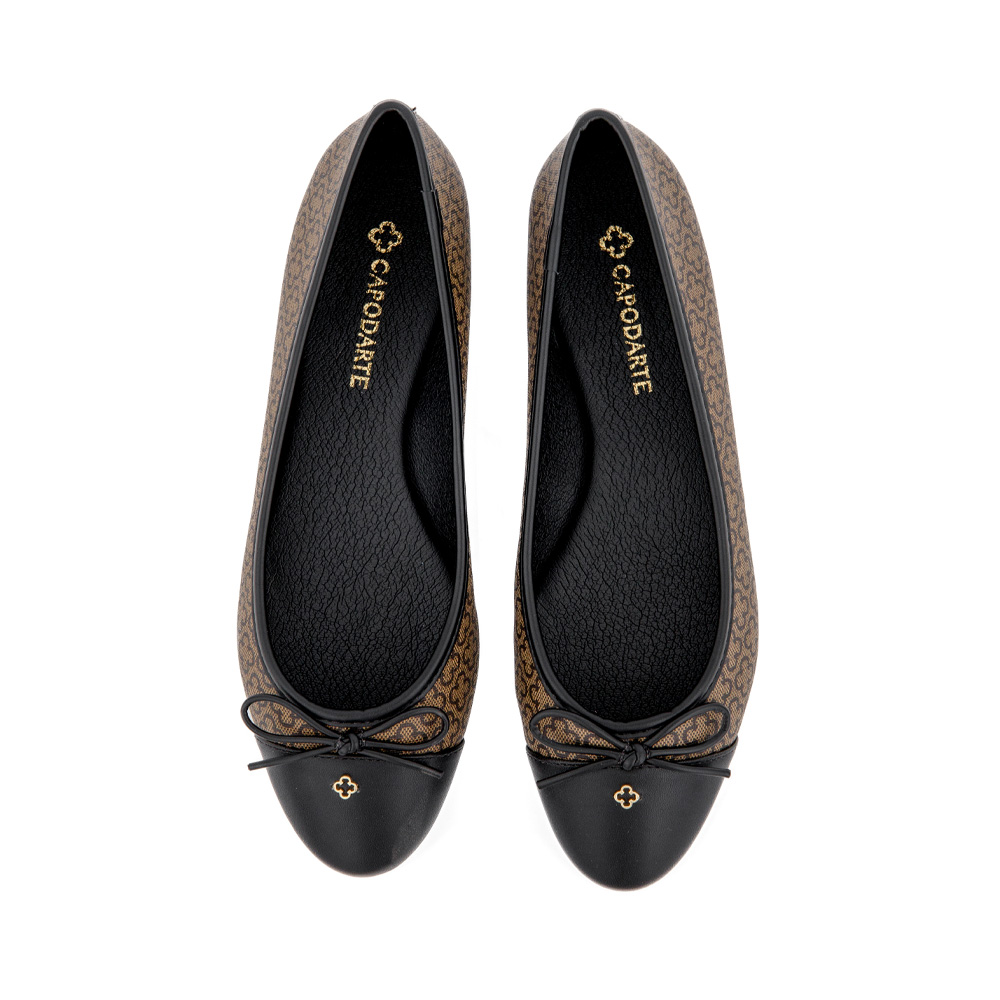 SAPATILHA PRETA MONOGRAMA COM LA&Ccedil;O image number 4