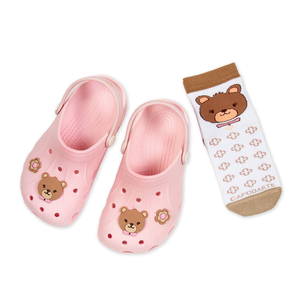 CLOG INFANTIL ROSE + 1 PAR  DE MEIAS OLLIE image number 0