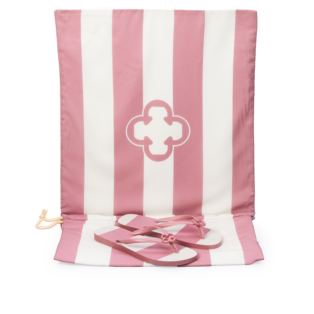 KIT CHINELO DE DEDO ROSA + CAPA DE CADEIRA PRAIA VIRA BOLSA image number 0
