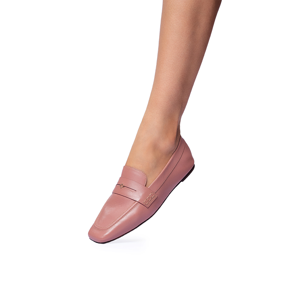 LOAFER MOCASSIM ROSA MALVA DE COURO image number 1