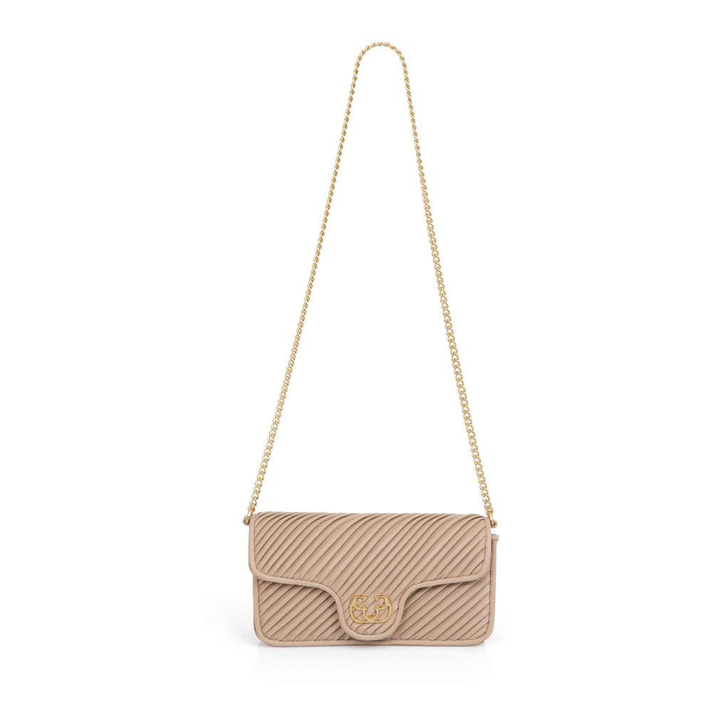 BOLSA SHOULDER BAG NUDE SEDA AL&Ccedil;A CORRENTE image number 3