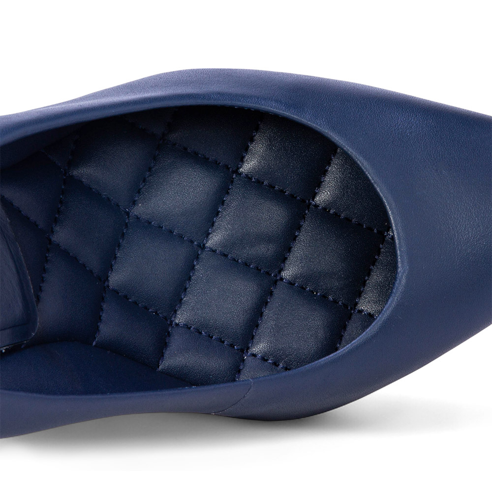 SCARPIN SALTO BLOCO COURO MARINHO AZZURRO image number 4