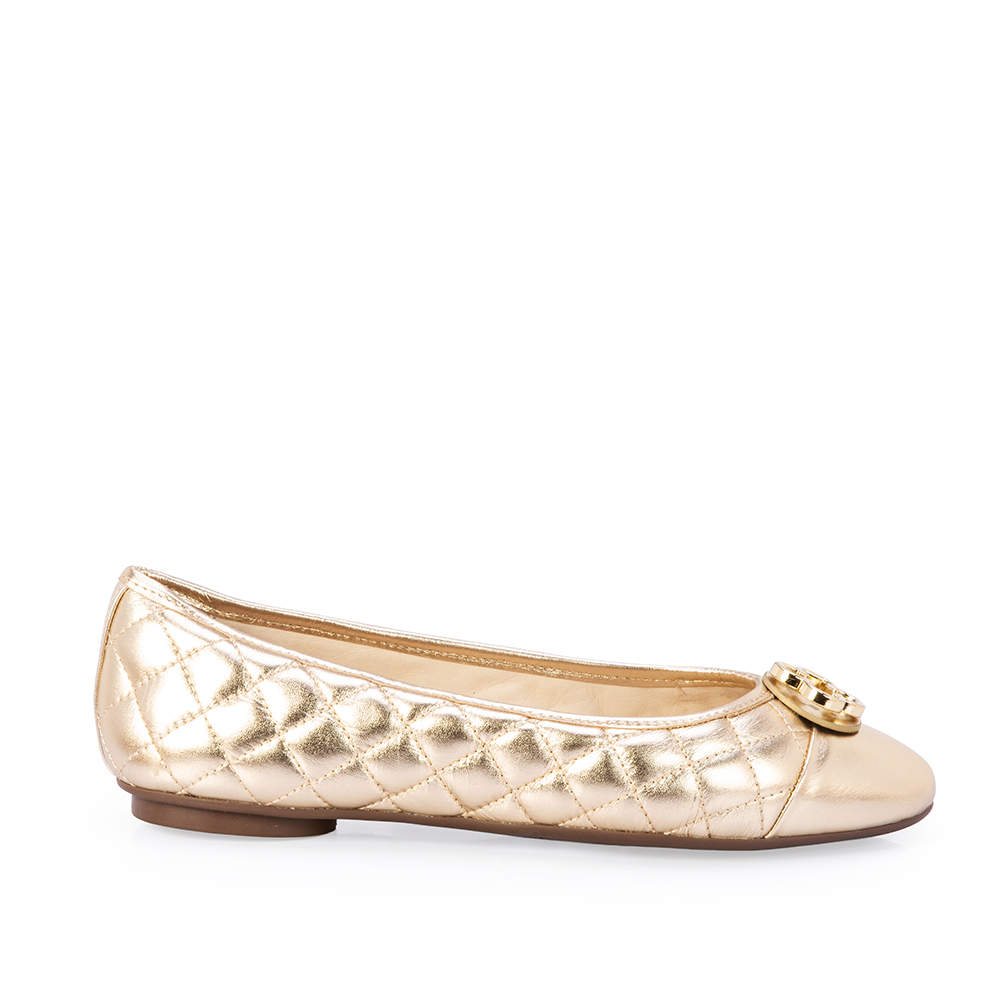 SAPATILHA DOURADA COURO BICO REDONDO CATHERINE image number 0