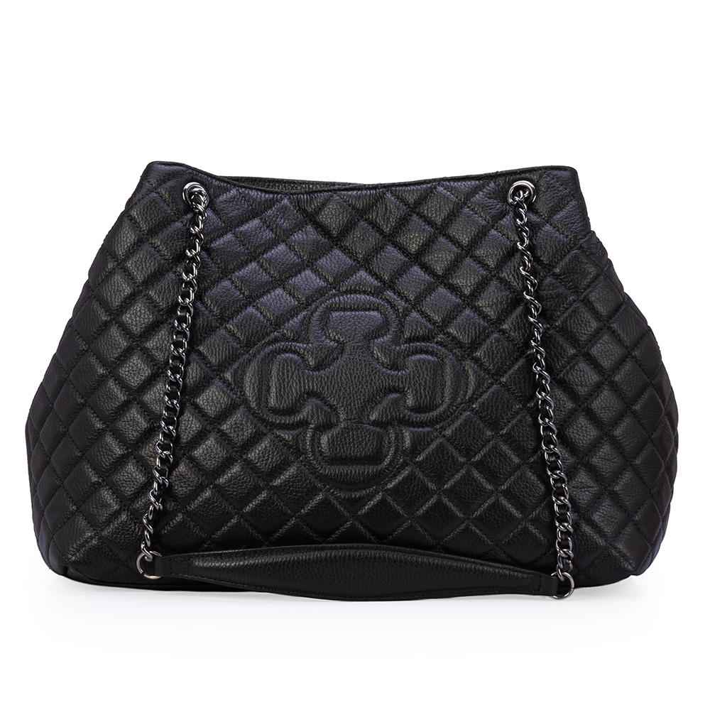 BOLSA GRANDE PRETA DE COURO MATELASS&Ecirc; HOBO CARINA image number 1