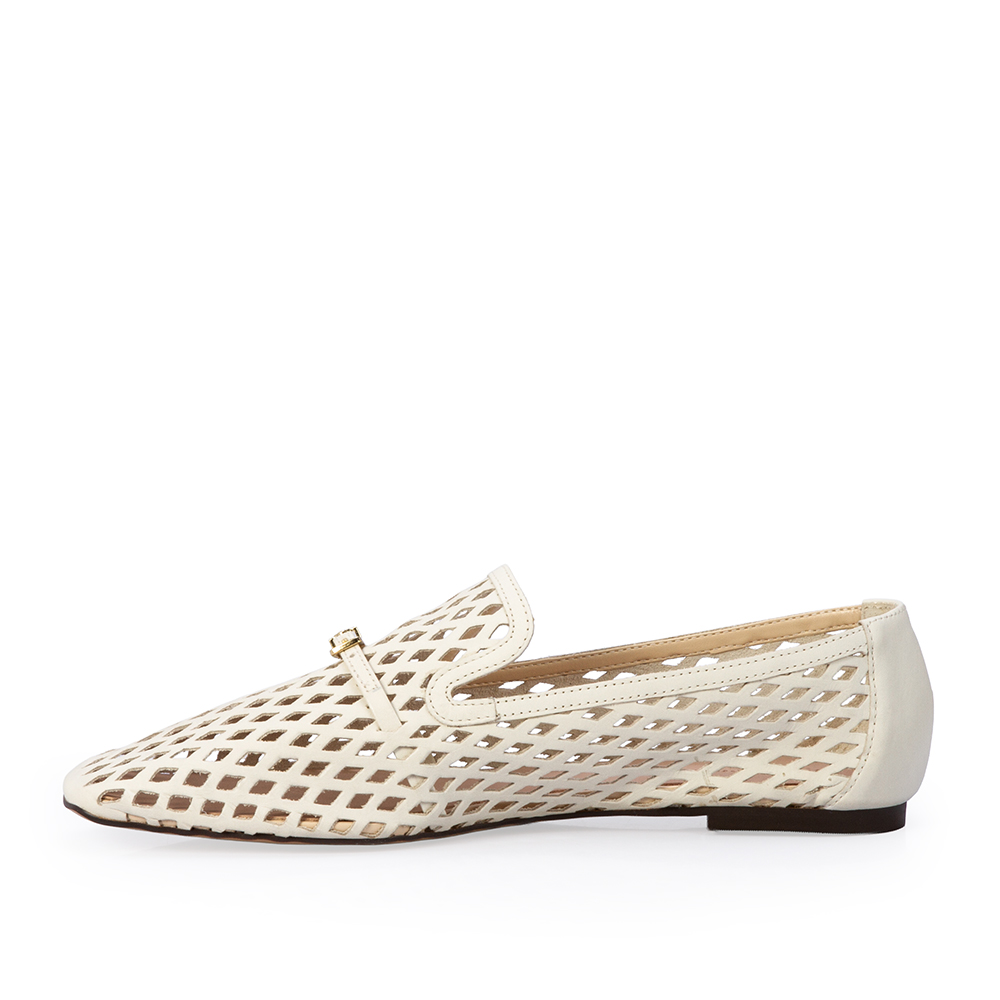 LOAFER MOCASSIM BRANCO DUNA DE COURO VAZADO image number 2