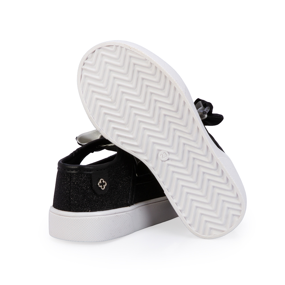 SAPATILHA BEB&Ecirc; PRETA AMARRA&Ccedil;&Atilde;O CETIM image number 3