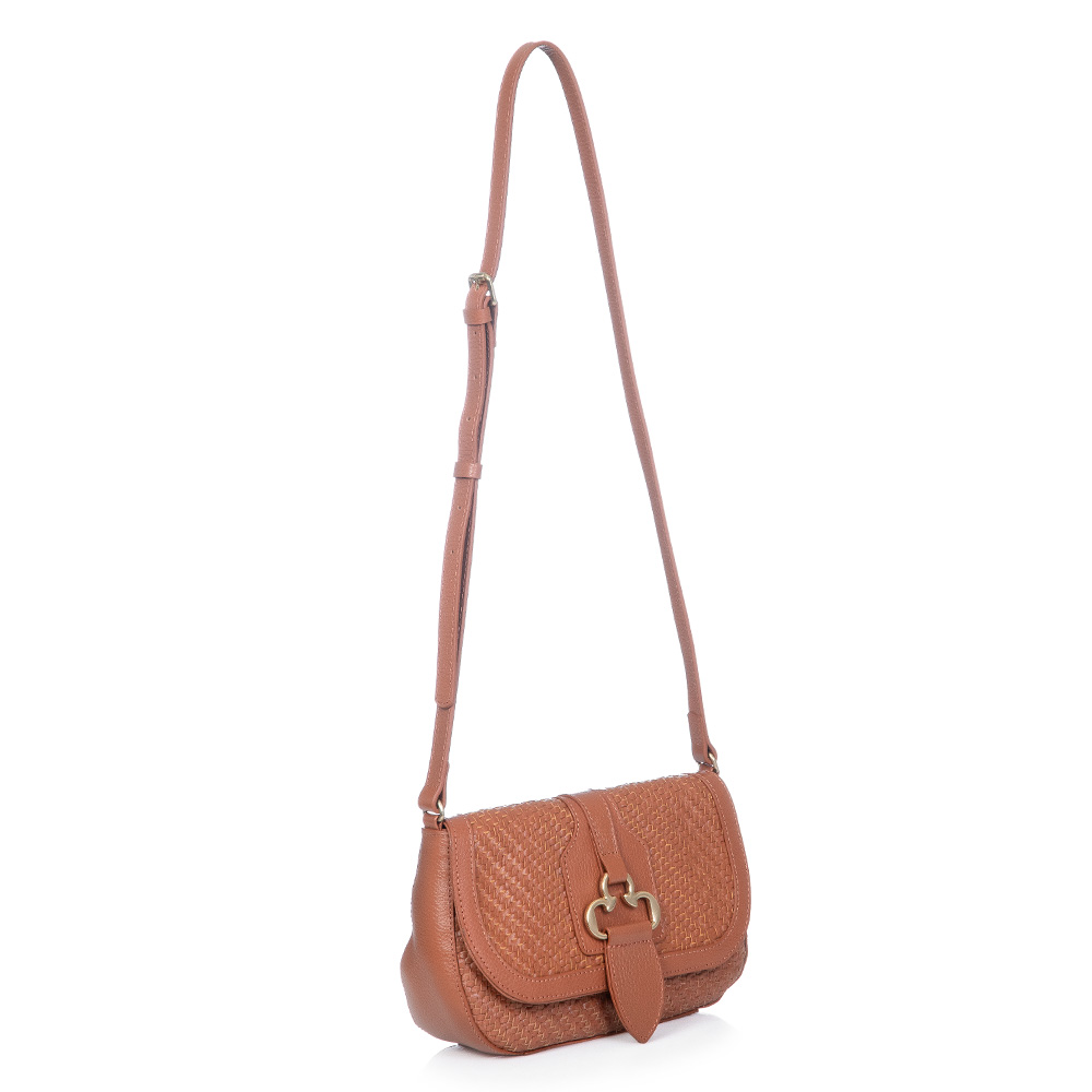 BOLSA CARAMELO TIRACOLO COURO TRESSÊ image number 1