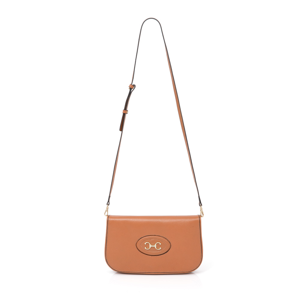 BOLSA PEQUENA TIRACOLO CARAMELO COURO SHOULDER BAG image number 3