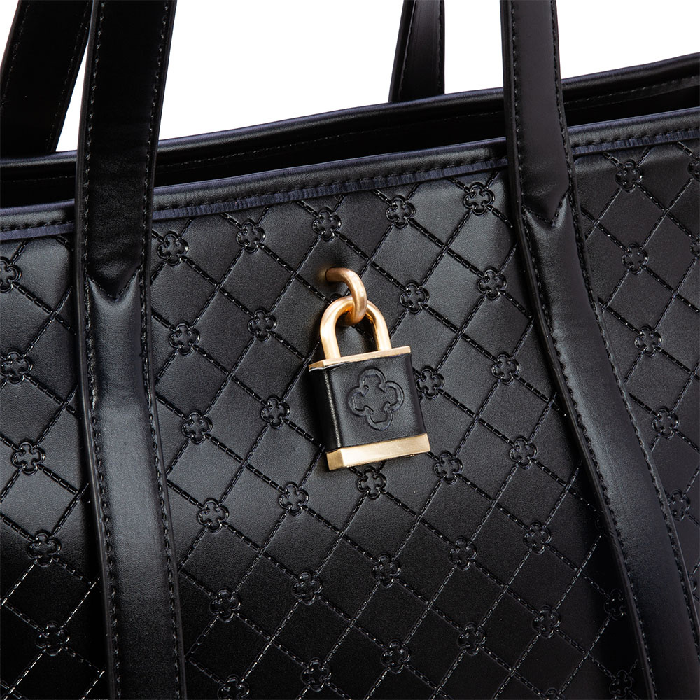 BOLSA GRANDE PRETA MONOGRAMA SHOPPER image number 3