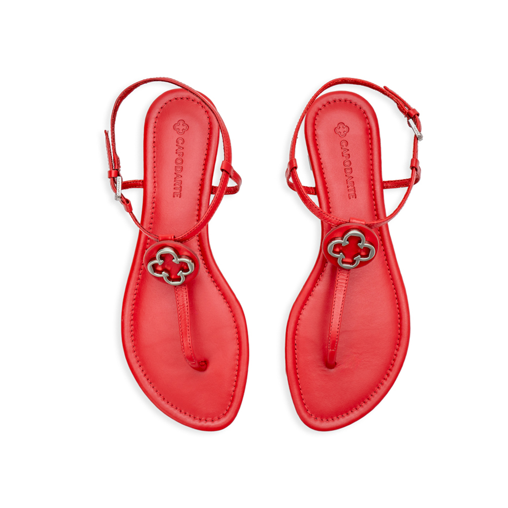 SAND&Aacute;LIA RASTEIRA VERMELHA RUBI DE COURO image number 4