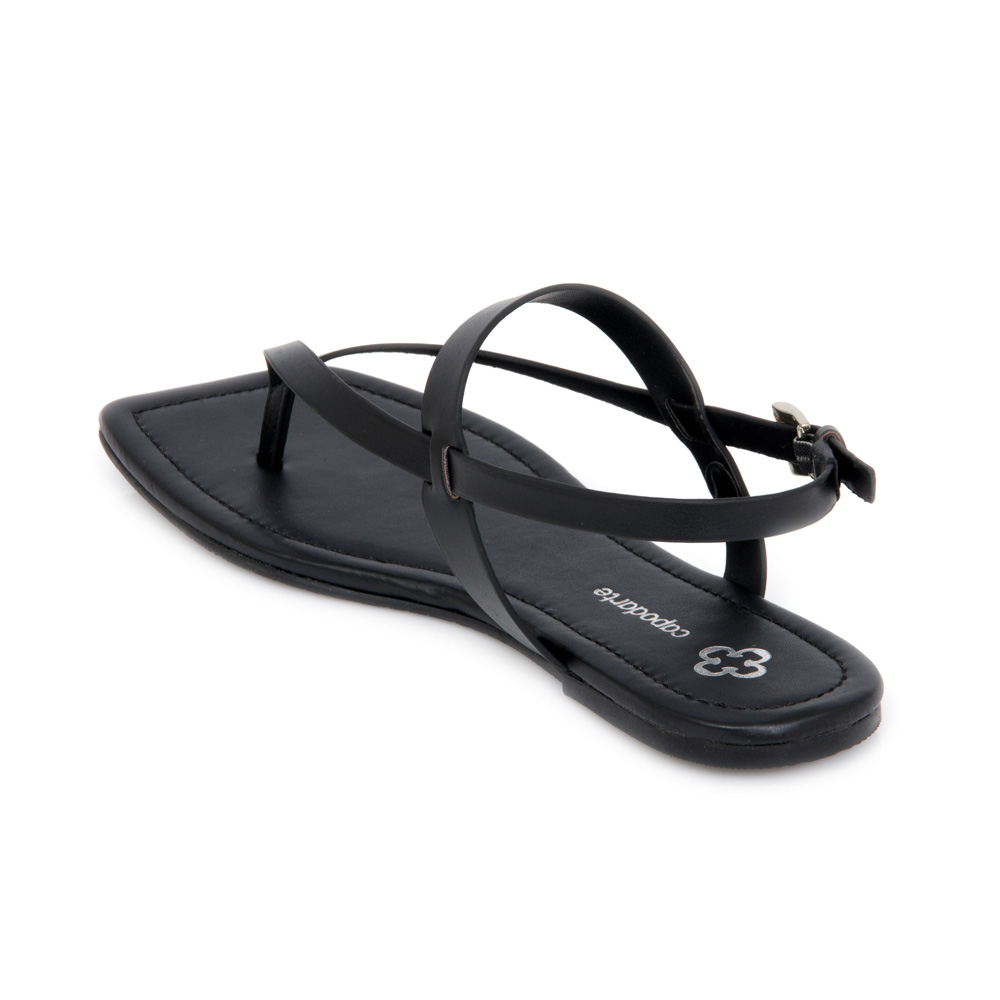 SANDÁLIA RASTEIRA PRETA BICO QUADRADO image number 2