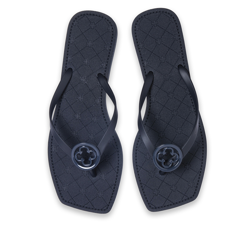 CHINELO DE DEDO BICO QUADRADO AZUL MARINHO MONOGRAMA image number 4