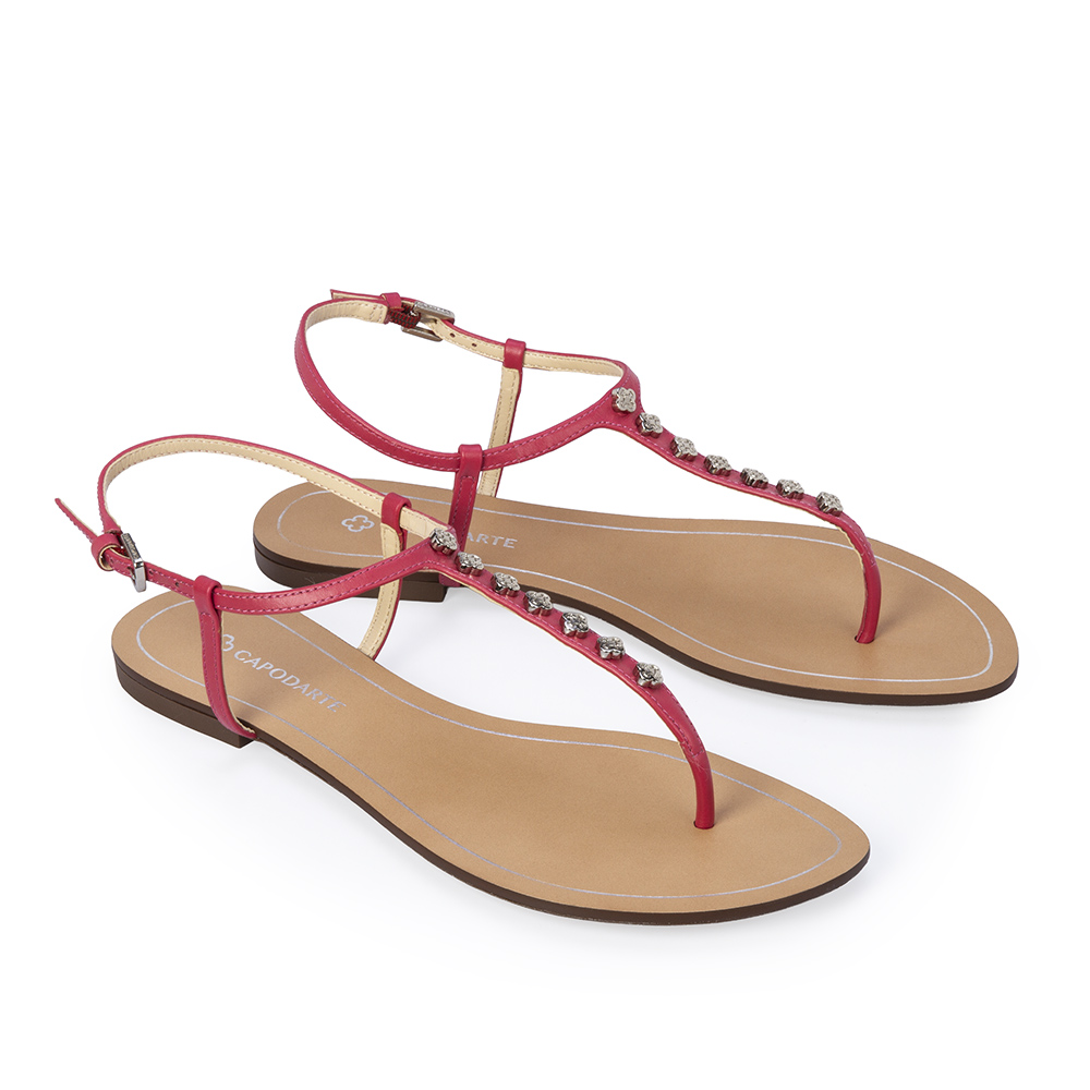 SANDÁLIA RASTEIRA COURO ROSA MAGNOLIA image number 1