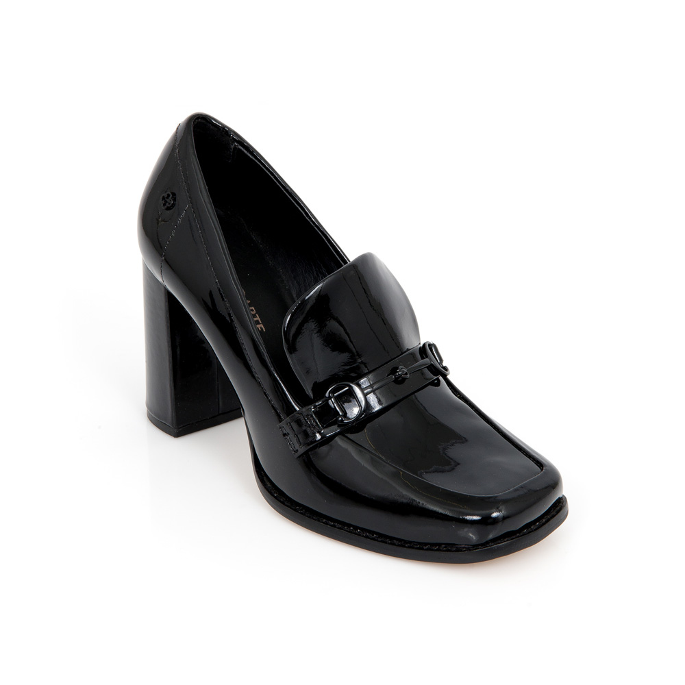 LOAFER BICO QUADRADO PRETO VERNIZ DE COURO image number 4