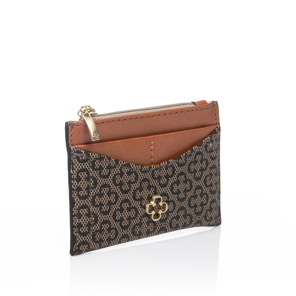 PORTA CART&Atilde;O BEGE MONOGRAMA Z&Iacute;PER image number 1