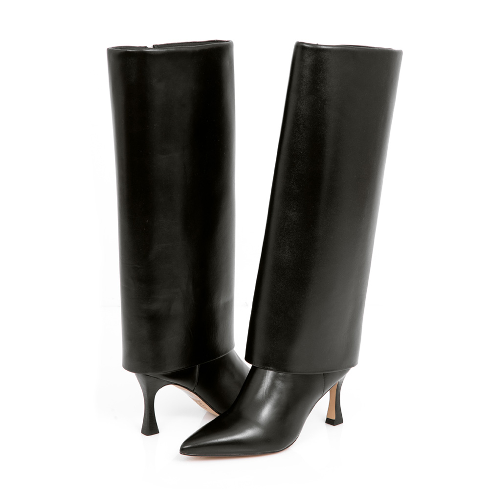 BOTA PRETA CANO LONGO DE COURO SELARIA image number 3