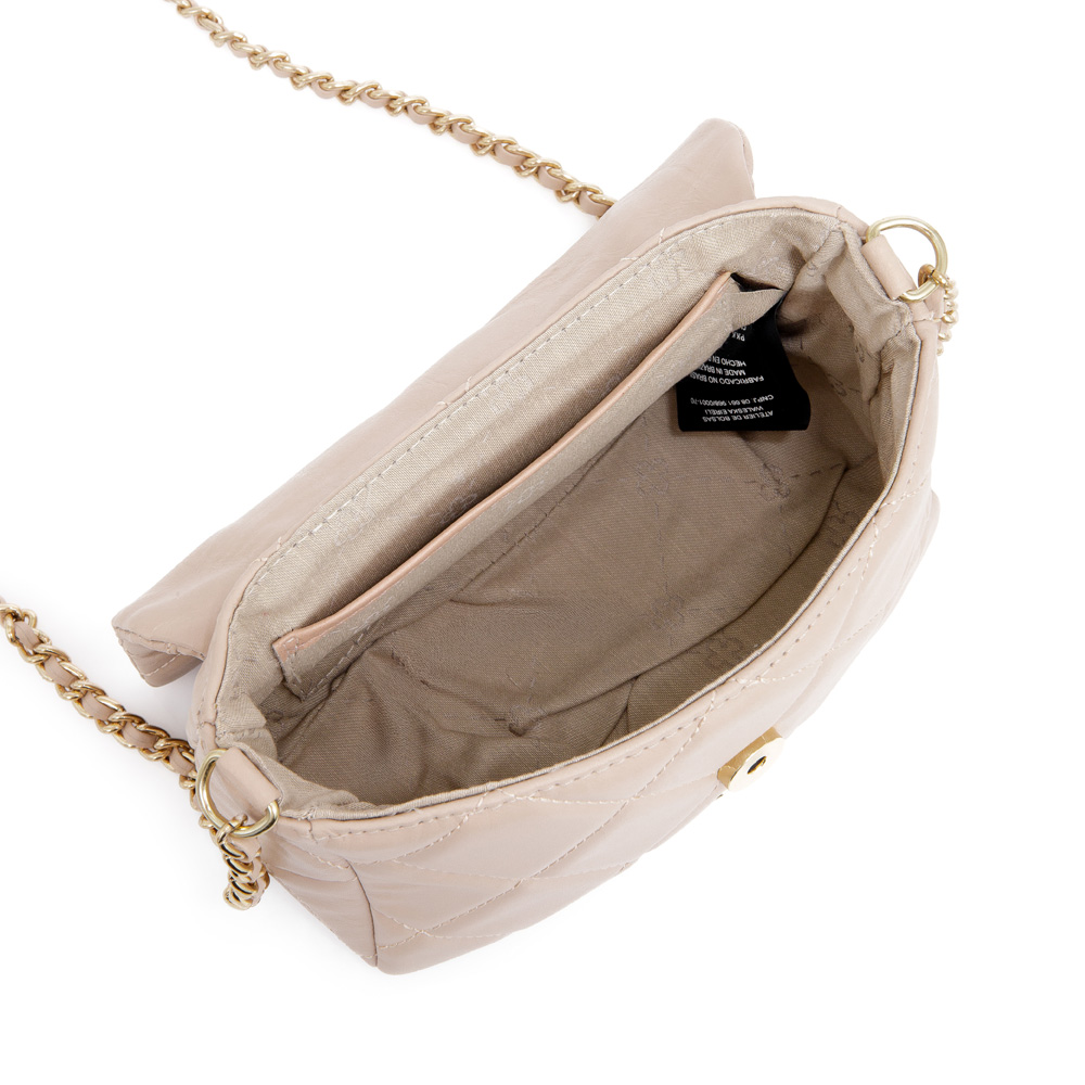 BOLSA DE COURO MATELASSÊ NUDE image number 4