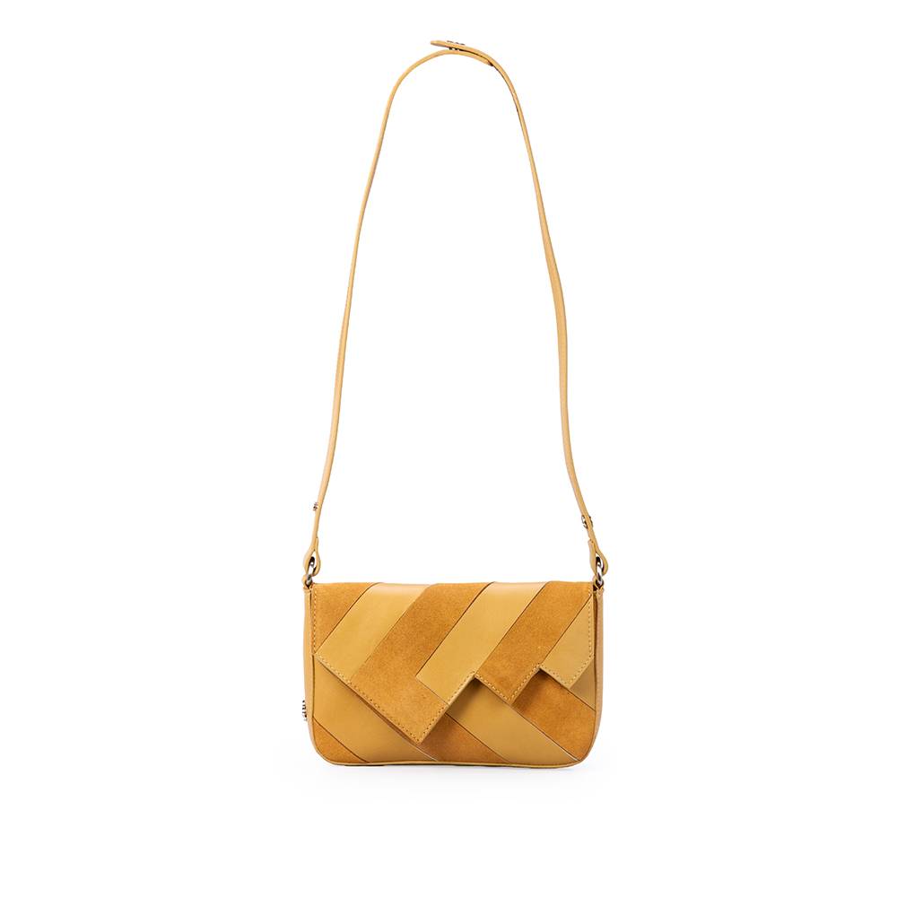 BOLSA BEGE SAVANA DE COURO SUEDE SHOULDER BAG image number 1