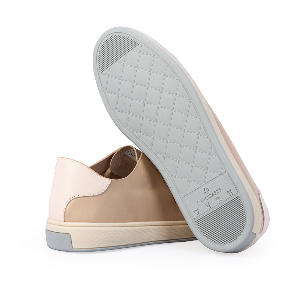 T&Ecirc;NIS CASUAL NUDE SEDA DE COURO AMARRA&Ccedil;&Atilde;O FEMININO image number 3