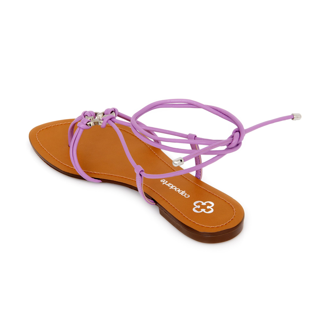 SANDÁLIA RASTEIRA LILÁS AMARRAÇÃO image number 2