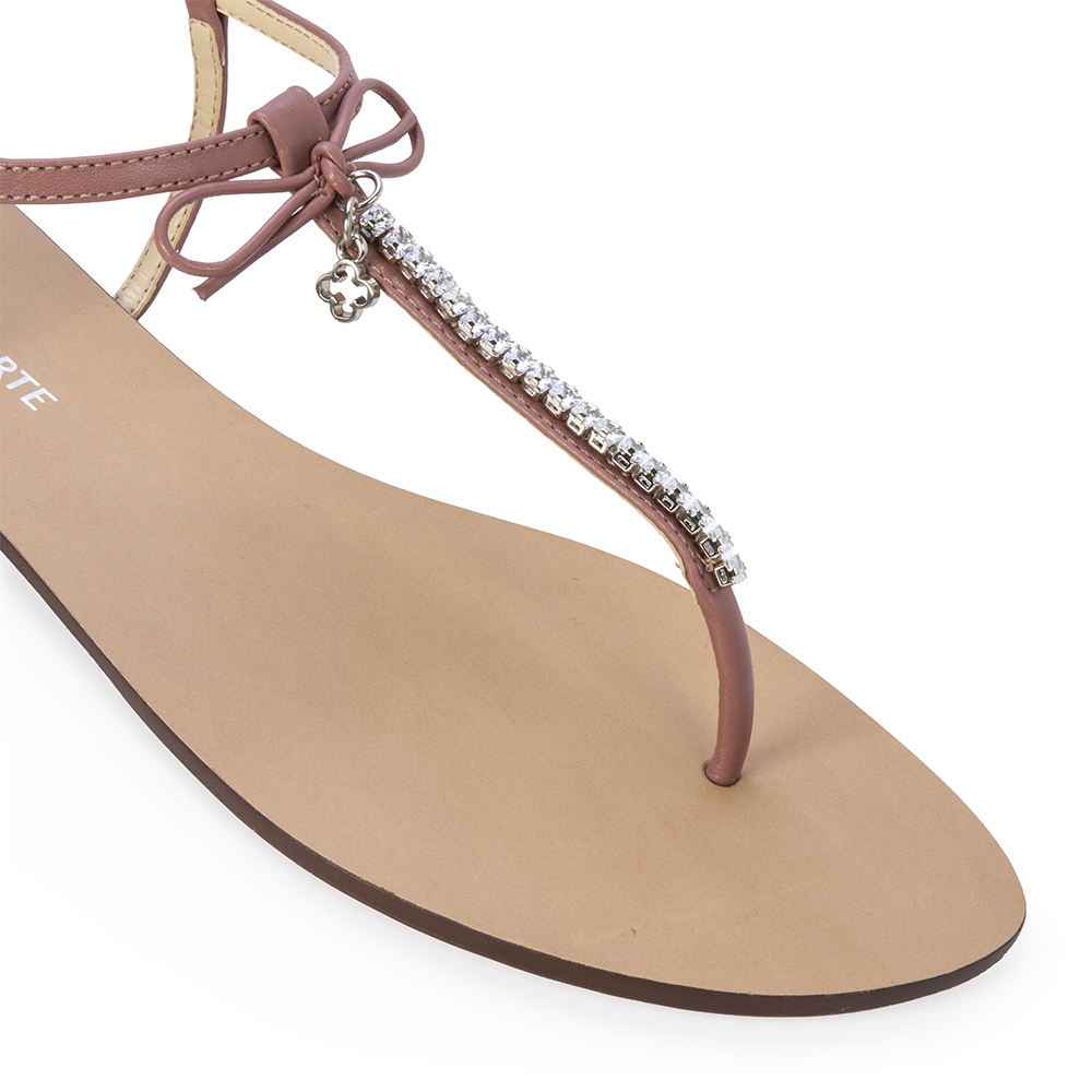 SAND&Aacute;LIA RASTEIRA ROSA MALVA DE COURO image number 4