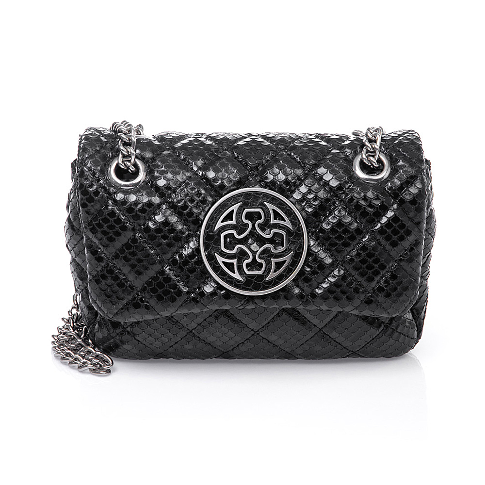 BOLSA PRETA PITONE PEQUENA COURO OLIVIA image number 0
