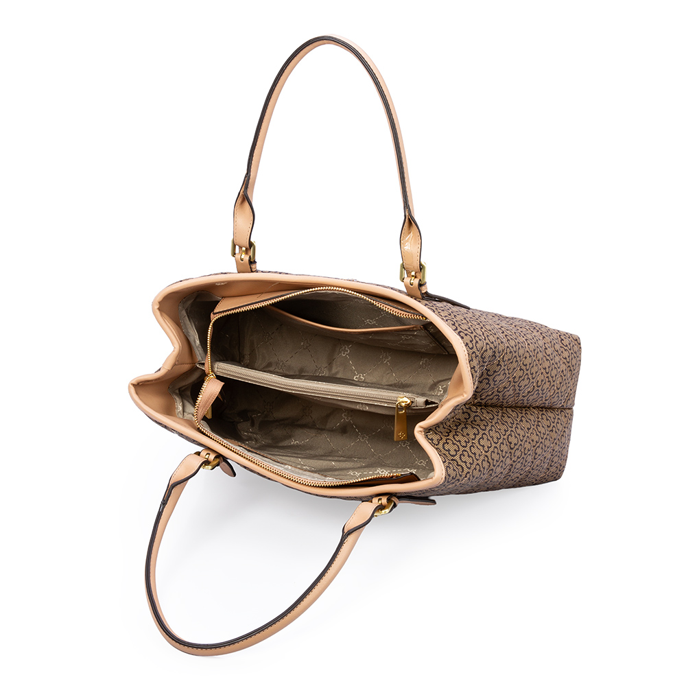 BOLSA SHOPPER BEGE NATURAL MONOGRAMA image number 4