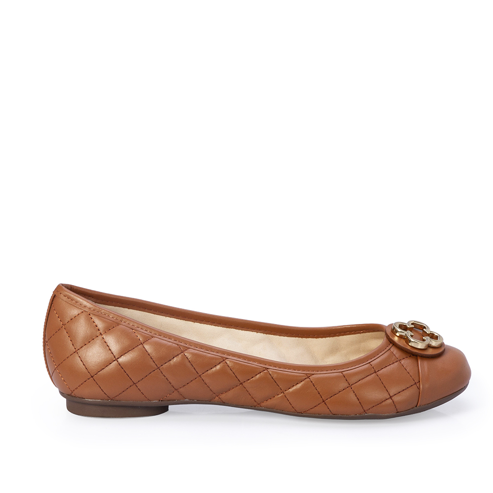 SAPATILHA CATHERINE COURO CARAMELO MATELASS&Ecirc; image number 0