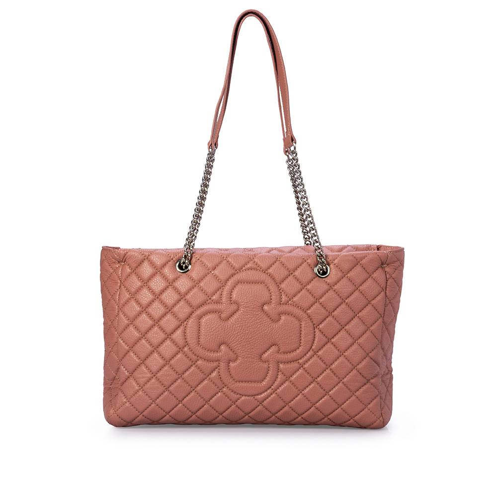 BOLSA ROSA MALVA DE COURO MATELASS&Ecirc; CARINA image number 1