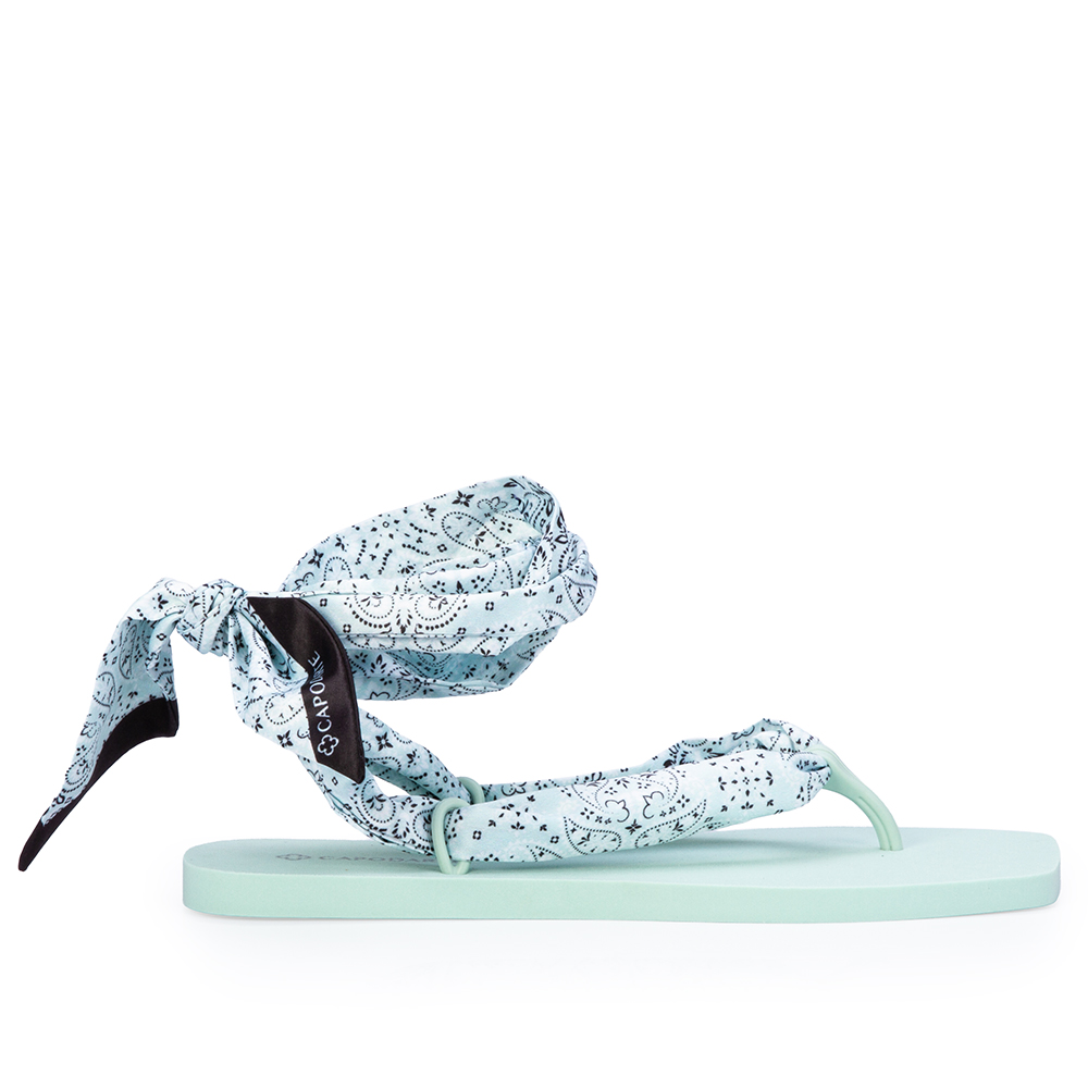 CHINELO DE DEDO LEN&Ccedil;O ESTAMPA PAISLEY VERDE image number 0