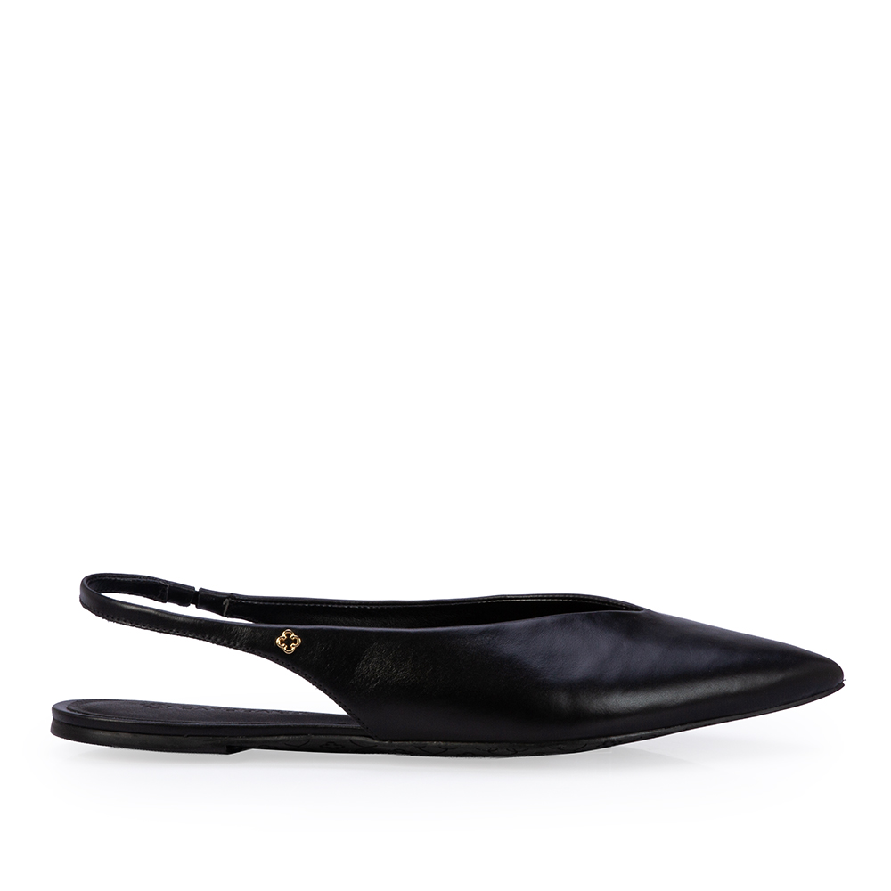 SAPATILHA SLINGBACK PRETA DE COURO image number 0