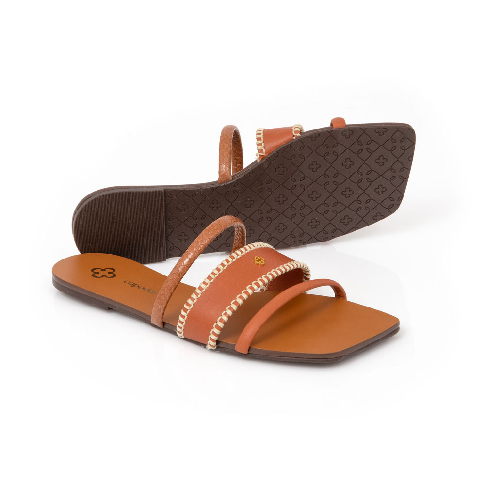 CHINELO CARAMELO DE TIRAS BICO QUADRADO image number 3