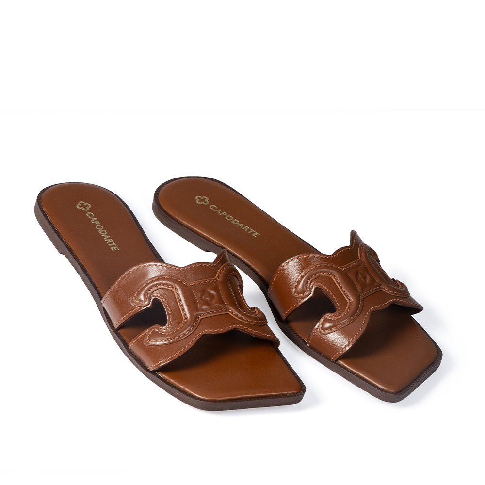 CHINELO RASTEIRO MARROM MOGNO DE COURO image number 1