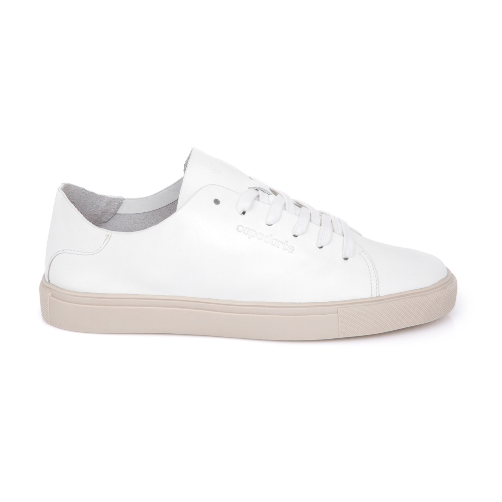 TÊNIS FEMININO BRANCO DE COURO AMARRAÇÃO image number 0