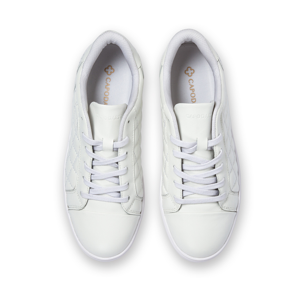 T&Ecirc;NIS FEMININO BRANCO DE COURO AMARRA&Ccedil;&Atilde;O MATELASS&Ecirc; image number 4