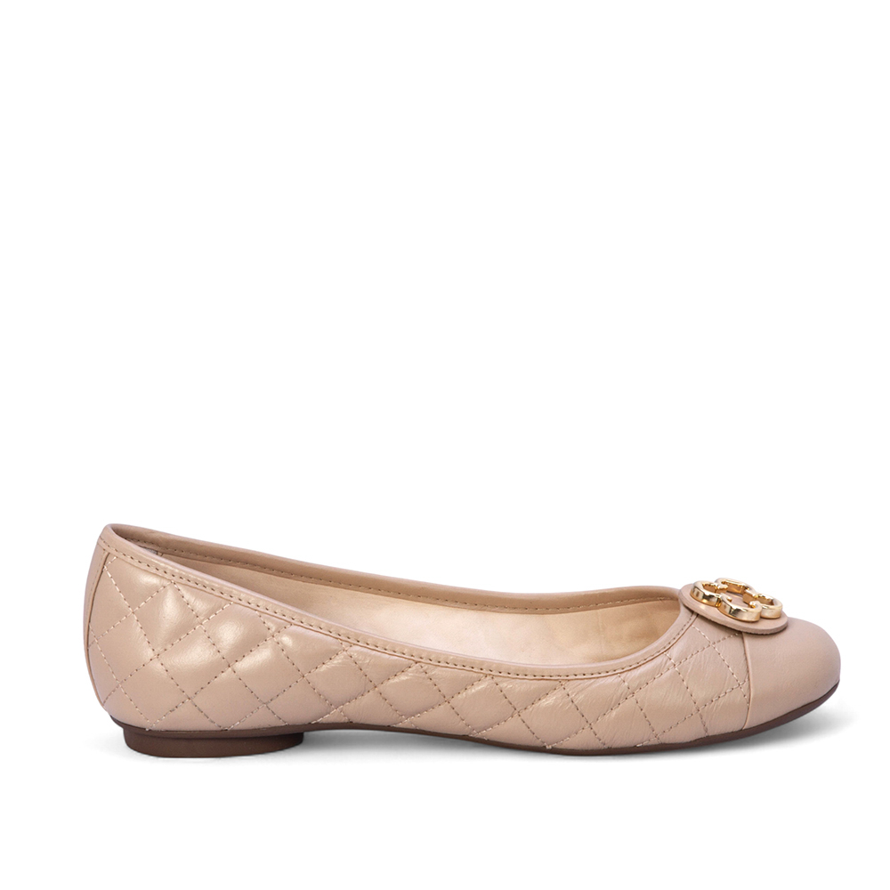 SAPATILHA CATHERINE COURO NUDE SEDA MATELASS&Ecirc; image number 0