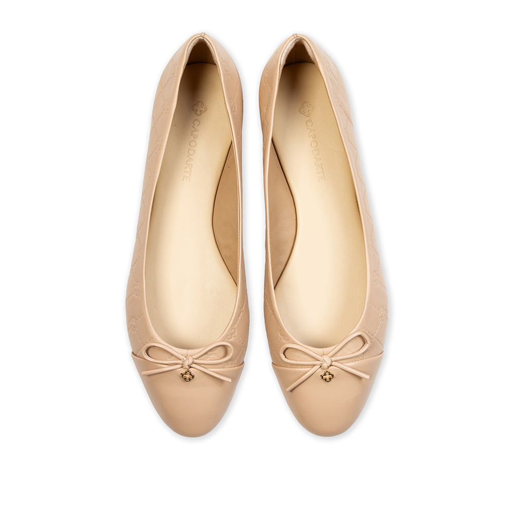 SAPATILHA MONOGRAMA DE COURO NUDE SEDA image number 4