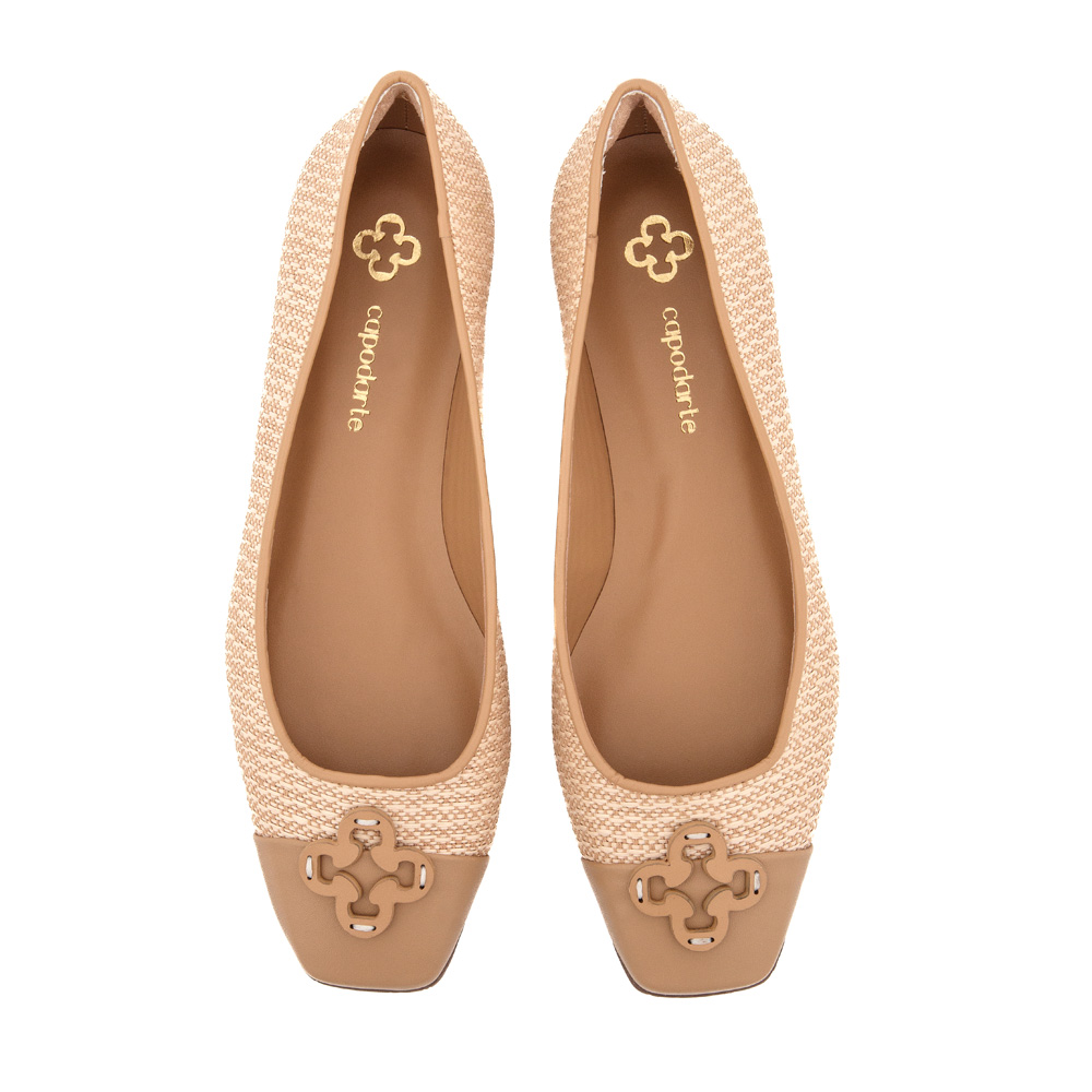 SAPATILHA BICO QUADRADO BEGE NATURALE CRU image number 4