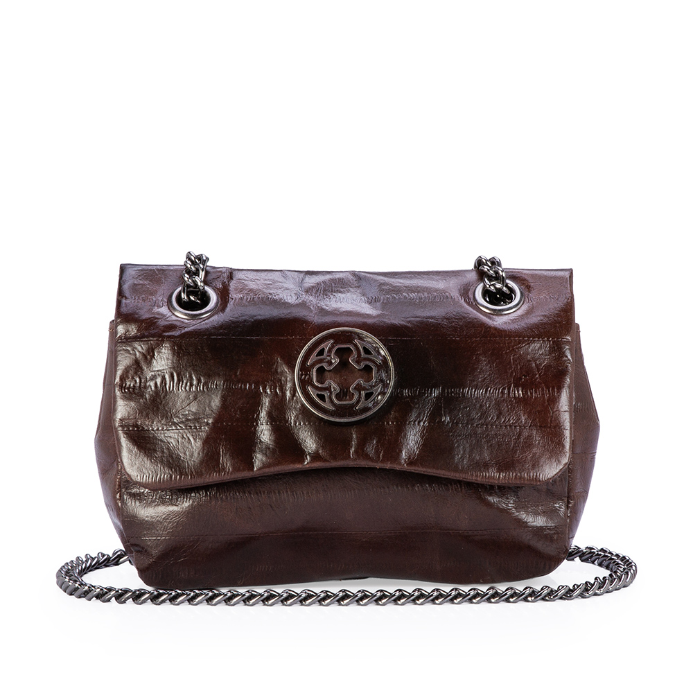 BOLSA PEQUENA MARROM CACAU COURO MINI OL&Iacute;VIA image number 3