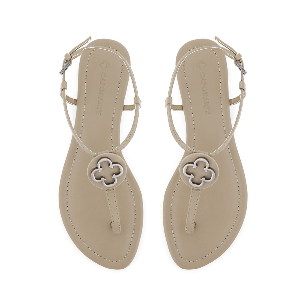 SAND&Aacute;LIA RASTEIRA DE COURO VERDE ALBERO image number 4