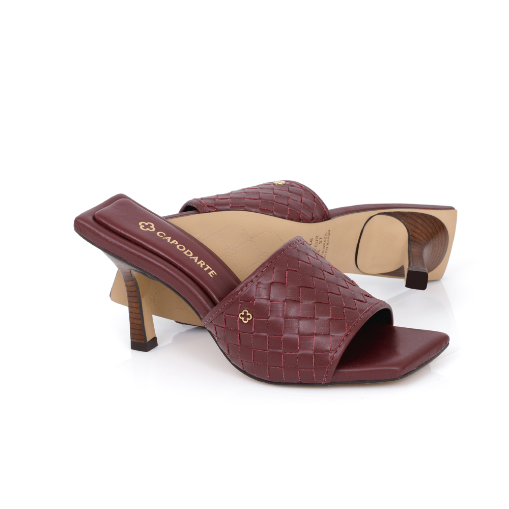 MULE COURO BORD&Ocirc; TRESS&Ecirc; image number 3