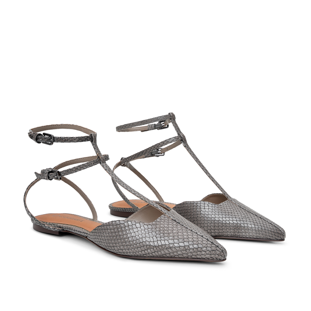 SAND&Aacute;LIA RASTEIRA SLINGBACK CINZA PETRA DE COURO image number 4